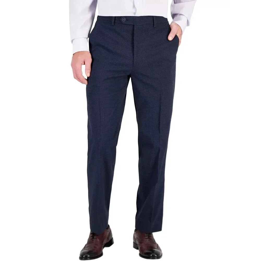 Nautica 2-Piece Suit Mens 38R Blue Stretch Two-Button Straight Leg Career UPS740